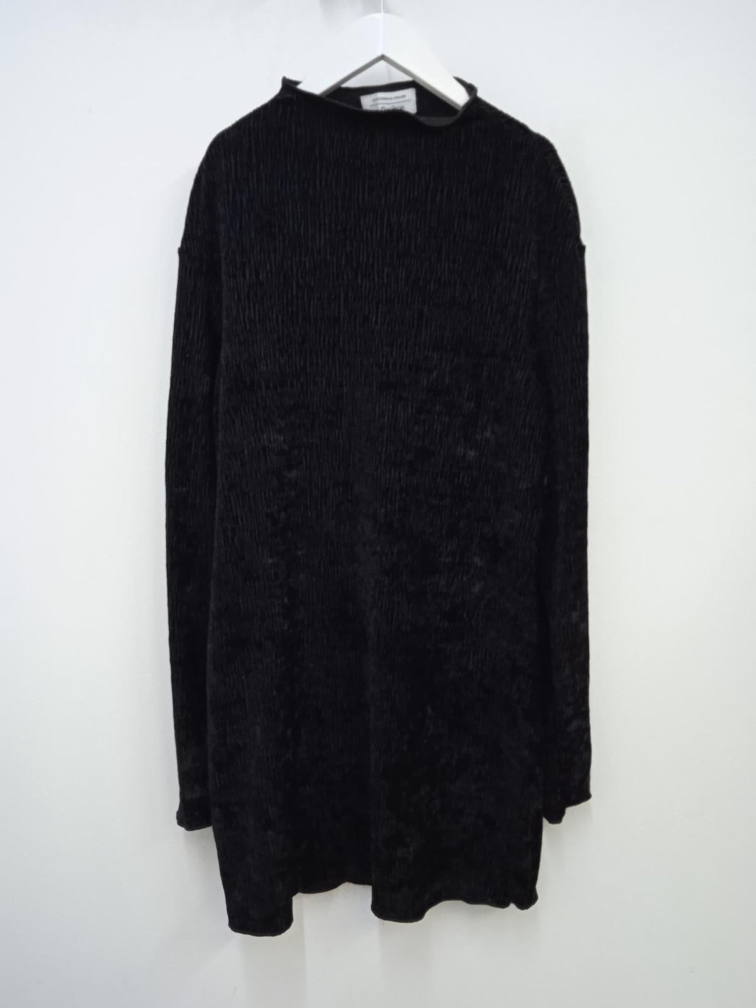 & OTHER STORIES Ladies Black Textured Velvet Mini Tunic Dress US2 UK6