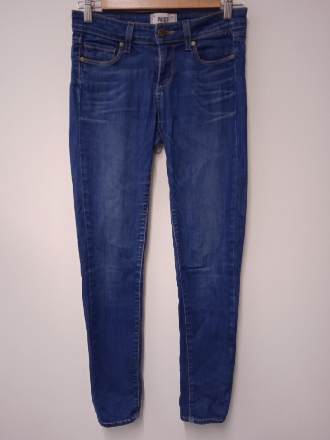 PAIGE Ladies Stargazer Blue Cotton Blend Verdugo Ultra Skinny Jeans Size 26