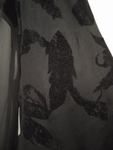Load image into Gallery viewer, ALLSAINTS Ladies Black Velvet Flower Overlay Amali Lux Top Size UK10
