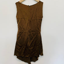 Load image into Gallery viewer, MOSCHINO Ladies Brown Bronze Silk Knee Length Lightweight Dress UK8
