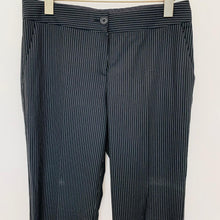 Load image into Gallery viewer, JOSEPH Ladies Black  Wool White Striped Trousers Dress Pants UK10

