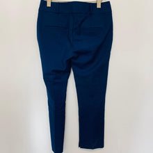 Load image into Gallery viewer, IPEKYOL Ladies Blue Navy Classic Cropped Cotton Trousers Dress Pants UK10
