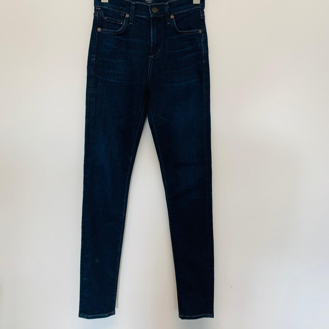 CITIZENS OF HUMANITY Ladies Blue Navy Classic High Waist Cotton Jeans Skinny UK8