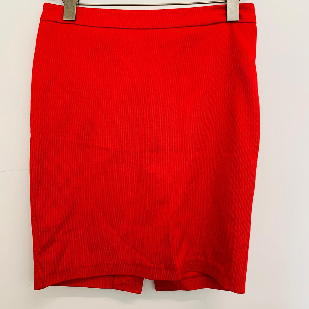 ADL Ladies Red Light Textured Skirt A-Line Knee Length Size UK S NEW