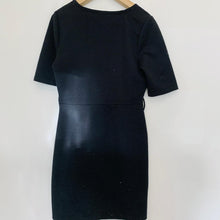 Load image into Gallery viewer, VERO MODA Ladies Black Ribbed Bodycon Knee Length Stretch Dress XS
