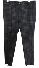 Load image into Gallery viewer, ZARA Men&#39;s Dark Grey Checked Zip Fly Stretch Suit Trousers EU42 UK32 W34 L28

