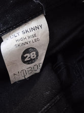 Load image into Gallery viewer, NOBODY Ladies Black Cotton Blend Twill High Rise Cult Skinny Leg Jeans W28 L30
