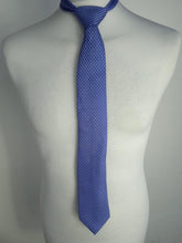 Load image into Gallery viewer, JOHN FRANCOMB Men?s Blue Silk Square Pattern Pointed Tie One Size
