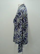 Load image into Gallery viewer, BROOKS BROTHERS Ladies Blue &amp; Green Cotton Long Sleeve Seaweed Shirt Size XS
