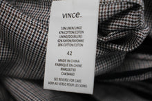 Load image into Gallery viewer, VINCE Men&#39;s Brown Linen Cotton Blend Check Single-Breasted Blazer Jacket UK42
