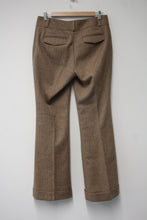Load image into Gallery viewer, BANANA REPUBLIC Ladies Brown Herringbone Wool Blend Martin Trousers Size 8
