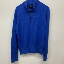 Load image into Gallery viewer, BANANA REPUBLIC Blue Button Collar High Neck Sweater Jumper Pullover Mens Small
