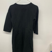 Load image into Gallery viewer, BODEN Ladies Black V-Neck Formal Little Black-Dress Half Sleeve Knee Length UK8
