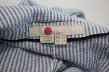 Load image into Gallery viewer, BODEN Ladeis Blue &amp; White Stripe Linen Cotton Blend Belted Mini Shirt Dress UK6
