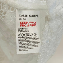 Load image into Gallery viewer, KAREN MILLEN White Ladies Netted Lace Sleeveless Top Tank UK10 NEW
