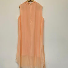 Load image into Gallery viewer, COS Orange Ladies Sleeveless Round Neck Knee Length Layered Dress UK M
