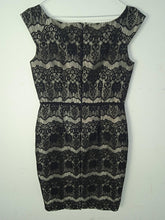 Load image into Gallery viewer, CARLA RUIZ Ladies Black Lace Sleeveless Knee Length Sheath Dress EU38 UK10
