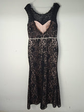 Load image into Gallery viewer, CHRISTINA WU Ladies Black Floral Lace Sleeveless Open Back Maxi Dress EU40 UK12
