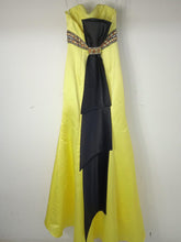 Load image into Gallery viewer, PRECIOUS FORMALS Ladies Yellow Strapless Long Evening Dress Ball Gown EU30 UK2
