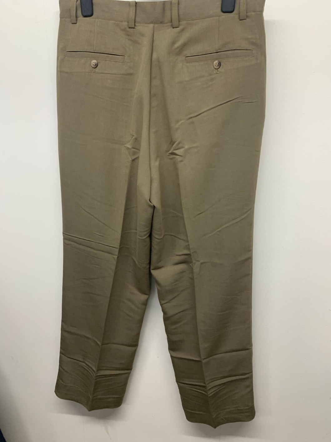 GREG NORMAN Men's Brown  Polyester Trousers Chino Bottoms W36 L30