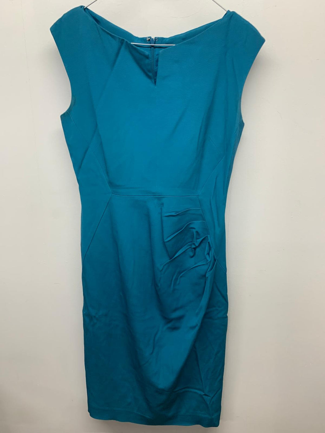 L.K. BENNETT Ladies Blue  ACETATE Sleeveless V-Neck Dresses Formal UK8