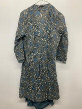 Load image into Gallery viewer, SANDWICH Ladies Blue  No Label Long Sleeve V-Neck Dresses Flower Tunic Dress M
