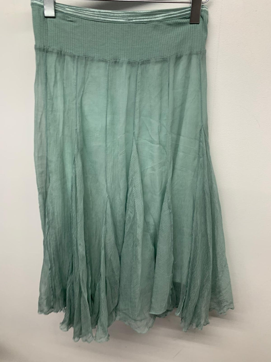 STILLS Ladies Green    Skirt Stretch Flow Skirt Layered Fit  EU34 UK6