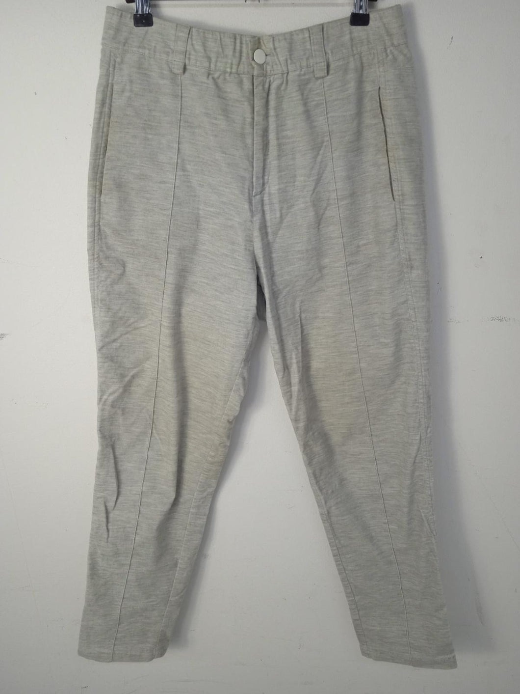 HEROIC Ladies Grey Velvet Tapered Chino Trousers W28 L29