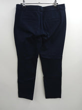 Load image into Gallery viewer, BANANA REPUBLIC Ladies Navy Blue Cotton Blend Straight Leg Trousers Size UK8
