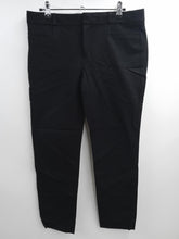 Load image into Gallery viewer, BANANA REPUBLIC Ladies Navy Black Cotton Blend Straight Leg Trousers Size UK6
