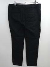 Load image into Gallery viewer, BANANA REPUBLIC Ladies Navy Black Cotton Blend Straight Leg Trousers Size UK6
