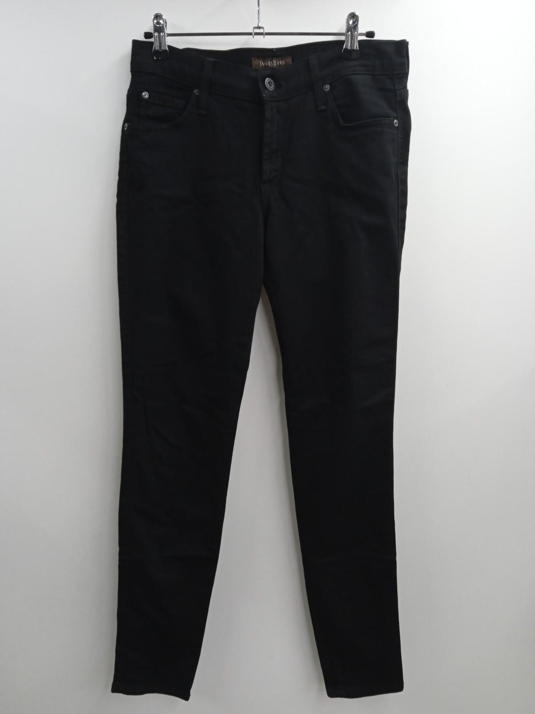 JAMES TWIGGY Ladies Black Cotton Blend 5-Pocket Stretch Skinny Jeans W28L31