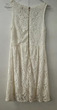 Load image into Gallery viewer, MIZUMI Ladies Cream Ivory Sleeveless Satin Lining Stretch Mini Lace Dress M
