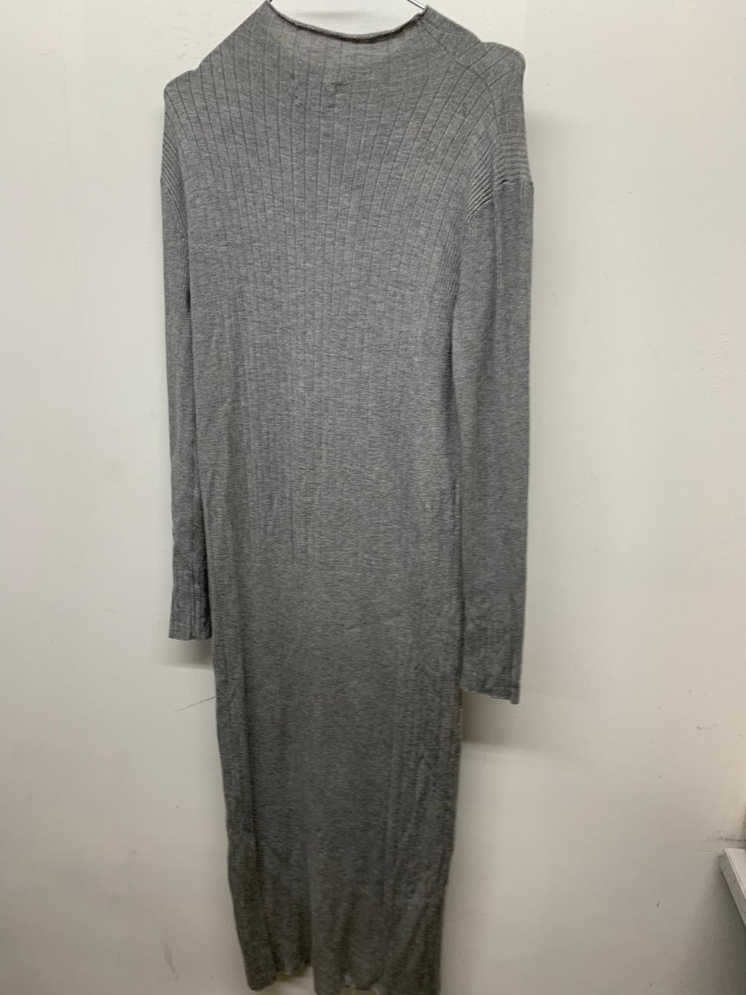 MASSIMO DUTTI Ladies Grey Dresses  Ribbed Stretch Dress UK XS