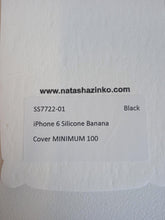 Load image into Gallery viewer, NATASHA ZINKO Ladies Black Silicone Banana iPhone 6 Soft Phone Case NEW
