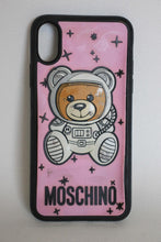Load image into Gallery viewer, MOSCHINO Pink/Black Space Bear iPhone X Phone Case Cover OS RRP45
