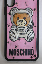 Load image into Gallery viewer, MOSCHINO Pink/Black Space Bear iPhone X Phone Case Cover OS RRP45
