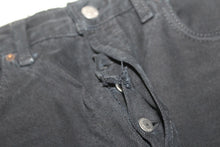 Load image into Gallery viewer, RE/DONE X LEVIS Ladies Black Denim Distressed Ankle Turn-Up Jeans W26 L27
