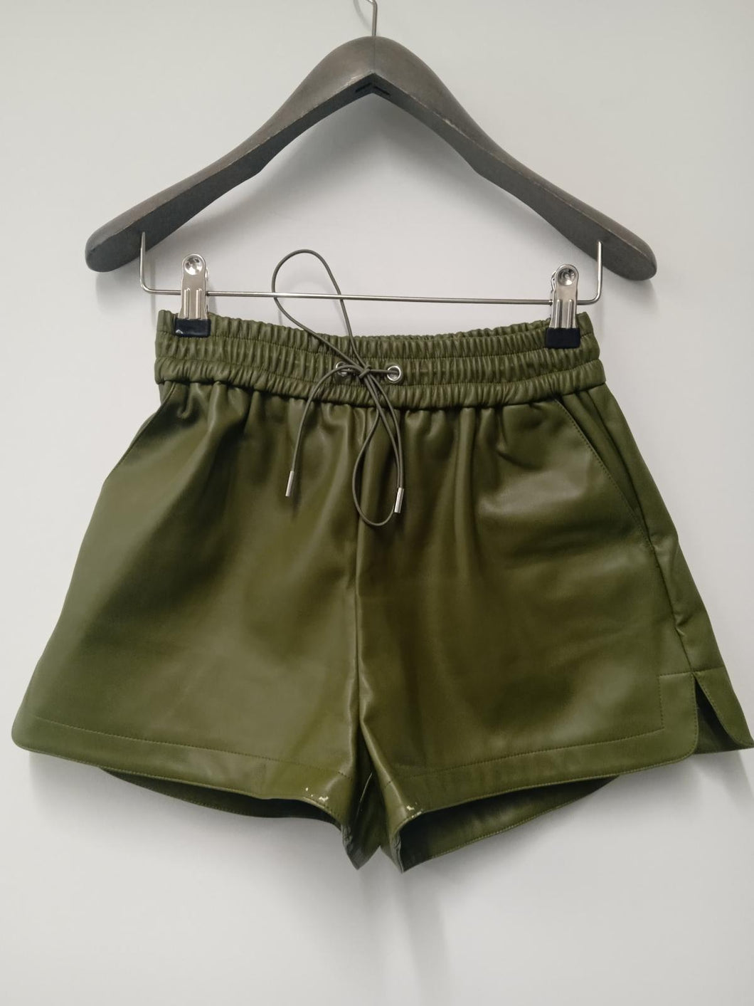 FRANKIE SHOP Ladies Dark Green Elasticated Waist Shorts Size UK S