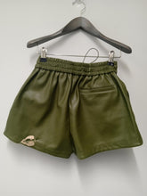 Load image into Gallery viewer, FRANKIE SHOP Ladies Dark Green Elasticated Waist Shorts Size UK S
