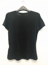 Load image into Gallery viewer, H&amp;M Ladies Black Cotton Short Sleeve Round Neck T-Shirt Size UK S
