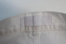 Load image into Gallery viewer, MARKOO Ladies White Cotton Front Split &amp; Zip Straight Denim Skirt Size 26
