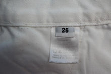 Load image into Gallery viewer, MARKOO Ladies White Cotton Front Split &amp; Zip Straight Denim Skirt Size 26
