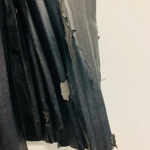 Load image into Gallery viewer, Black Ladies A-Line Distressed Faux Leather Pleated Skirt Size UKXS NEW RRP30
