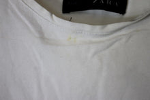 Load image into Gallery viewer, ZARA Ladies White Cotton Short Sleeve T-Shirt Size M
