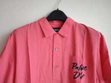 Load image into Gallery viewer, DOUBLE RAINBOUU Ladies Pink Short Sleeve Palme D&#39;or Hawaiian Shirt XS
