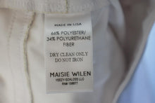 Load image into Gallery viewer, MAISIE WILEN Ladies White Mid-Rise Slim Straight Trousers Size XS
