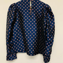 Load image into Gallery viewer, DESERT MANNEQUIN X NDUO Blue Ladies Long Sleeve Floral Blouse Size UK 8 NEW
