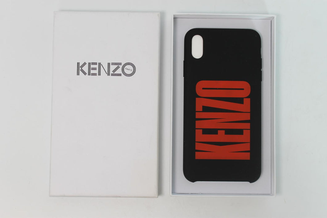KENZO iPhone XS Max Black/Red Rubberised Smart Phone Back Cover BNIB