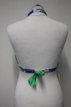 Load image into Gallery viewer, FRANKIES BIKINIS Ladies Green Floral Print Halterneck Willow Bikini Top M NEW
